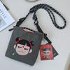 Celebración de Internet de Verano HINEZHA Bordado Popular Moderno Bolsa de Nylon para Teléfono Móvil Ocio Transfronterizo Combinación con Todo Bolso de Hombro para Ir al Trabajo