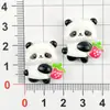 Novo clipe de cabelo fofo de desenho animado urso trabalhador resina feita à mão creme gel acessórios de joalheria faça você mesmo pingente para capa de celular
