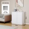 Gabinete de Balcón, Gabinete de Almacenamiento de Ventana Abuhardillada de Acero de Pie, Gabinete Bajo, Impermeable y Resistente al Sol, Gabinete de Almacenamiento para Artículos Varios y Zapatos, Diseño Moderno y Sencillo