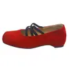 Sapatilhas de tira cruzada estilo balé para mulheres, modelo novo 2026, sapatos Mary Jane de salto baixo e bico quadrado, mocassins versáteis de sola macia