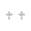 Pendientes de aro con cruz de amor dulces y geniales para mujer, moda simple, personalidad, accesorios de chica popular, pendientes de circonita de temperamento nicho, venta al por mayor