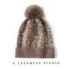 Novo Chapéu de Cashmere Outono e Inverno 2024 Feminino Quente Baotou Moda Jacquard Versátil Chapéu de Lã Chapéu de Tricô de Cashmere