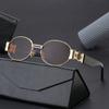 Gafas de Sol Redondas Nuevas 2025 Metal Trendy Gafas de Sol de Influencer para Mujer Retro Estilo Lisa Gafas de Sol para Fotos