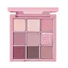 Muge Leen Paleta de Sombras de Ojos de Nueve Colores Mate Perlado Polvo Ahumado Rosa Color Melocotón Tierra Color Té con Leche Asequible Paleta de Sombras de Ojos Ins