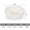 Tazón de Sopa de Melamina Blanco Imitación Porcelana Plástico Tazón de Boca Inversa Vajilla para Comida Rápida Tienda de Desayuno Tazón para Papilla Tazón para Arroz Tazón para Sopa de Wonton
