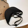Bolso cruzado de nailon, Bolso tipo dumpling para estudiante, Bolso de hombro, Gran capacidad, Bolso de lona versátil casual para el trabajo, Mochila pequeña para parejas