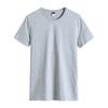Cuando Y885 camiseta de manga corta y cuello redondo de algodón mercerizado de color sólido, peto con logo personalizado, procesamiento de camiseta cultural con LOGO estampado
