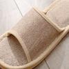 Zapatillas de Lino para Piso de Madera en Casa de Color Sólido, Hotel, Pareja, Silenciosas, Transpirables, Suela de Espuma, Antideslizantes para Interiores del Hogar