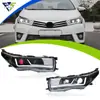 Adequado para modificação do conjunto de farol do Toyota Corolla 14-16 com luzes diurnas de lente LED e piscas sequenciais