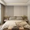 Pared de tela para dormitorio, mesita de noche, decoración mural de fondo de TV estéreo, mural de imitación de rejilla, papel tapiz sin costuras, simple, moderno, de lujo ligero