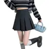 Falda plisada estilo retro americano dulce para mujer, nueva de primavera 2025, sexy y llamativa, con protección anti-exposición, falda corta de línea A