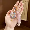 Producto Terminado Puro Hecho a Mano Patrimonio Cultural Inmaterial Brocado de Canción Retro Chino Nuevo Colgante de Orquídea Linghua Doble Cara Retro Sensación de Alta Gama Borla