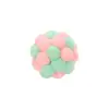 Juguete de bola de felpa para gato mascota Pelota con cascabel elástica Bola auto-saludable gato bola de lana colorida Bola Arcoíris