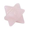 Colgante de Joyería Natural Más Vendido Transfronterizo Piedra de Cristal Estrella de Seis Puntas Merkaba Estrella de David Tridimensional No Porosa