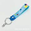 Chaveiro da sorte com estampa de estrela colorida diy cola flexível de pvc corda para chaveiro de carro feito à mão atacado