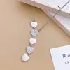 Colar Venda Quente Transfronteiriça Borla Amor Borboleta Aço Titânio Acessórios de Colar Design Simples Feminino Acessórios de Colar de Nicho
