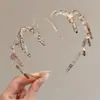 Pinzas para el Cabello de Tela de Alta Gama Estilo Coreano, Diademas Muy Bonitas para Mujer, Diseño de Corona Alta Que No Aprieta la Cabeza, Hace que el Rostro Luzca Más Pequeño, Accesorio para el Cabello de Diadema Exterior