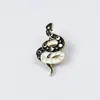 Broche con Forma de Serpiente Estilo Punk Oscuro, Insignia Personalizada de Dibujos Animados para Accesorios de Disfraces de Halloween, Joyería de Metal con Calavera de Sol y Luna