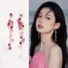 Pendientes de Borlas de Flores Coloridas, Gama Alta, Pendientes de Lujo Ligero y Dulces, Pendientes de Estilo Vacacional en la Costa de Verano Venta al por Mayor