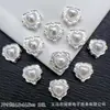 Amor circón multicolor corazón de melocotón multi-way diamantes cuentas diy pulsera de cuentas hecha a mano collar cadena de teléfono móvil accesorios material