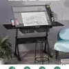 Mesa de Pintura Ajustable de Vidrio Libro de Pintura Dibujo Artístico Mesa de Escritorio para Diseñador de Arte Mesa de Banco de Trabajo