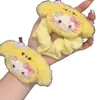 Novo Amarelo Leite Cabeça de Cachorro Gato Tchau Tchau Presilha Pelúcia Gatinho Boneca Presilha de Cabelo Estudante Versátil Presilha para Franja