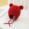 Gorro de Bebé Otoño e Invierno Gorro de Punto para Bebé Gorro de Terciopelo Cálido para Niños con Protección para los Oídos Gorro de Lana Tejido para Hombres y Mujeres
