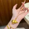 Tienda de oro con colgante de calabaza de color dorado antiguo, estilo chino nuevo, collar de calabaza Fulu, cadena de suéter ajustable, joyería