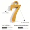 Accesorios para Joyería DIY de Acero Inoxidable Transfronterizos Números Árabes Colgante de Color Sólido Chapado en Oro Real de 18K Resistente al Agua y que No se Desvanece