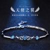 Pulsera de Alas de Ángel para Mujer Plata de Ley 925 Diseño de Nicho ins Pulsera BFF Estudiante Mori Pulsera Regalo de Cumpleaños