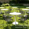 Suministro Directo de Fábrica de Sillas de Hierro Forjado para Exteriores, Muebles para Jardín, Patio y Cafetería, Mesas y Sillas de Metal Resistentes a la Corrosión e Impermeables al por Mayor