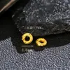 Plata de Ley S925 Chapada en Oro Patrón de Cabeza de Dragón Accesorios para Joyería Hechos a Mano DIY Pulsera de Estilo Étnico Chino Nuevo