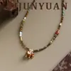 Personalización Retro Nuevo Chino Exquisito Elefante Pequeño Piedra Natural Collar Pulsera Pendientes Se Puede Imprimir Logo Hecho a Medida a Partir de Imagen