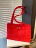 Bolso de Hombro con Bordado de Letras de Tela Nuevo 2026, Diseño de Nicho, Moderno, Casual, Bolso Tote Simple para Hombro o Debajo del Brazo