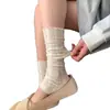 Cubiertas de calcetín tejidas caladas suaves para primavera y verano, calcetines holgados exquisitos estilo Miu inspirados en el ballet, calcetines finos transpirables de malla para mujer