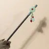 Pasador de Pelo de Rosa Nuevo Borla China de Estilo Nicho Temperamento Diario Hanfu Pasador de Madera Paso Oscilante Falda de Cara de Caballo Accesorios para Mujer Sentido de Gama Alta