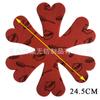 Tapete para maceta de fieltro no tejido con copos de nieve, antideslizante, aislante térmico, almohadilla protectora para el fondo de la maceta, antiescaldaduras, fácil de limpiar, tapete para maceta impreso