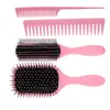 Set de Peines para Peluquería Bolsa Eléctrica Peine Masajeador Peine con Cojín de Aire Peine Rodillo para Peinar Cabello Rizado Peine de Costillas