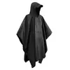 Poncho Impermeable Tres en Uno al por Mayor Toldo para Exteriores Camping Pu Poliéster Multifuncional Senderismo Poncho de Lluvia Estilo Capa