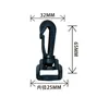 Ganchos giratórios de plástico para atacado para alças, bolsas e acessórios para animais de estimação, disponíveis em vários tamanhos de 15-50 mm, em estoque, ganchos para bolsa de cintura espessados