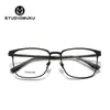 Studiomuku Gafas de Madera Traje de Matón Marco de Temperamento Elegante Gafas Cuadradas Abiertas Grandes Clásicas