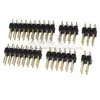 Aguja Recta de Doble Fila de 2.54MM Aguja de Cobre Chapada en Oro Aguja de Inserción Recta 2*2P/3/4/5/6/8/10/15/20-40P