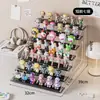 Prateleira de Exibição de Miniaturas em Camadas, Prateleira de Exibição de Pequenos Enfeites Fofos, Prateleira de Armazenamento de Miniaturas de Enfeites Montada na Parede