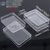 Tapa superior e inferior Caja transparente GPPS Caja para empaque de insignias Caja cuadrada de plástico transparente para almacenamiento Tapa superior e inferior Caja acrílica