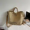 Bolsa Transversal de Lona de Grande Capacidade 2026 Bolsa de Mão Unissex para o Trabalho Grande Capacidade Roupa de Estudante Bolsa Tote de Lona
