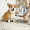 Alimentador Automático para Mascotas 2 en 1, Dispensador de Comida de 1600 ml con Dispensador de Agua de 800 ml para Gatos y Perros, Saliendo de Casa