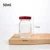 Frasco de Mel de Vidro Transparente 25ml Geleia Ninho de Pássaro Mel Frasco Dosador Grau Alimentício Pequena Capacidade Resistente a Alta Temperatura Pote Selado