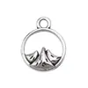 Colgante de Paisaje DIY Pulsera de Pareja Colgante Joyería de Aleación de Zinc Accesorios Kit de Material Plata Antigua Hecho a Mano por Estudiantes DIY Nuevo