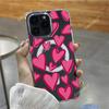 Funda Magnética para Teléfono Lista Transfronteriza para Apple 17, Cubierta Protectora Acrílica con Diseño de Corazón en Pantalla Completa, Funda Transparente para iPhone 16 Pro Max