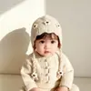 Sombreros de Lana Tejidos de Estilo Coreano Ins con Letras para Niños y Niñas, Gorros de Invierno Cálidos para Bebés, Tendencia